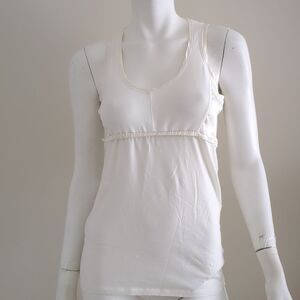 BRUNELLO CUCINELLI Scoopneck Tank Silk Trim